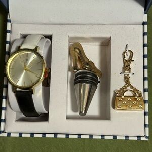 NIB Sailor Jane Watch Gift Set Novelty Heels Wine Stopper Purse Charm Accessory